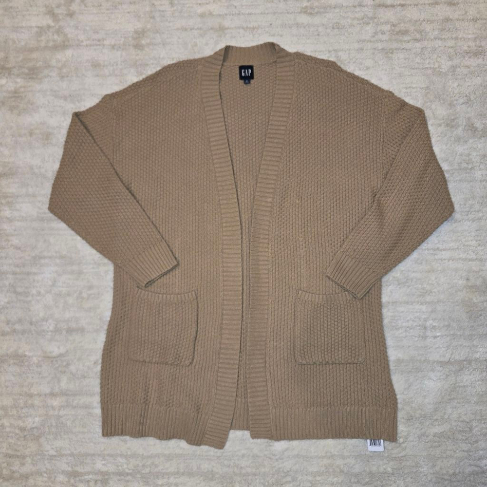 Women's GAP Taupe Longline Cardigan XL - Picture 4 of 7